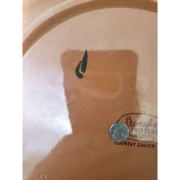 Vintage Stagl Pottery Country Garden 10" Tidbit Serving Plate Tray Stagle Stragl - Picture 4 of 10